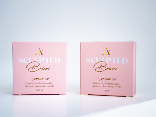 Alluring Creations Sculpted Brows Eyebrow Gel packaging, the best eyebrow gel for shaping